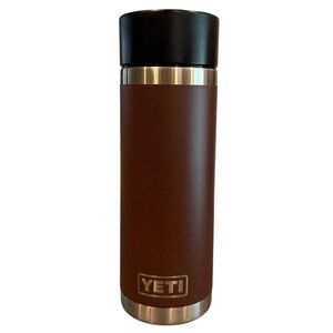 Yeti Rambler 18 oz Wetlands brown tumbler cup with commuter cap seasonal retired